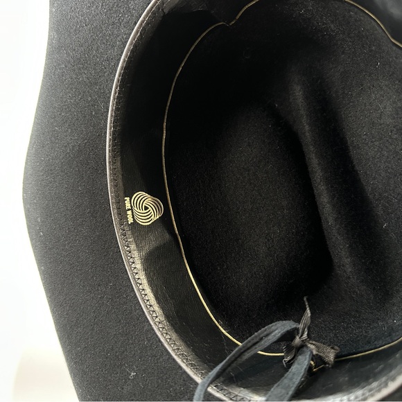 Rodeo Festival Western Black Wool Felt Hat With Concho Band - Picture 7 of 11